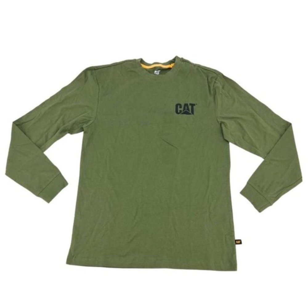 CAT Long Sleeve Shirt Olive Green Size S